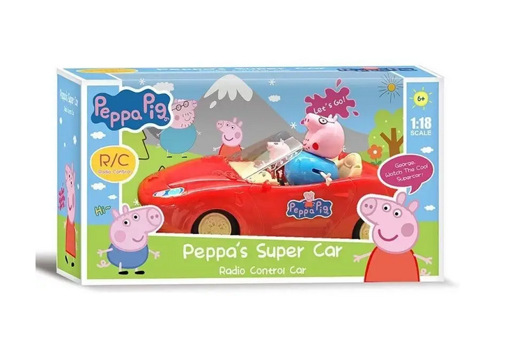 Машинка на радиоуправлении 000-1 Свинка Пеппа масштаб 1:18 2 фигурки (2456127467)