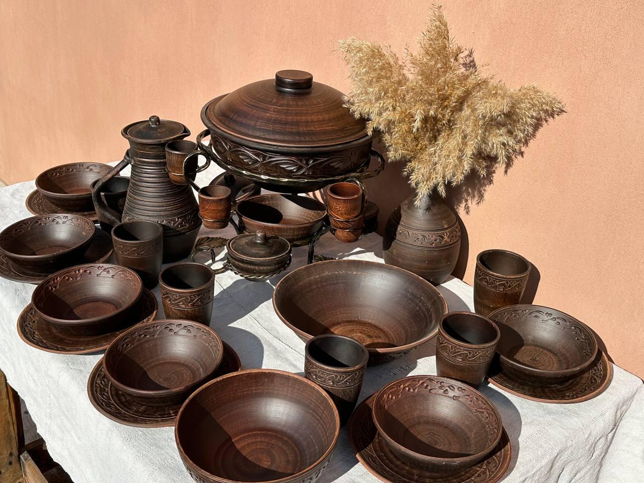 Набір столового посуду Господиня із червоної глини (2577449787) - фото 3