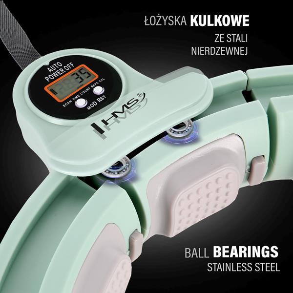 Обруч магнитный HMS HHM13 с весом и счетчиком Зеленый (416490) - фото 10 Обруч магнитный HMS HHM13 с весом и счетчиком Зеленый (416490) - фото 10