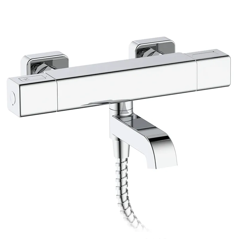 Термостатичний змішувач для ванни з коротким виливом KOER KB-47011-01 Chrome (KR4720)