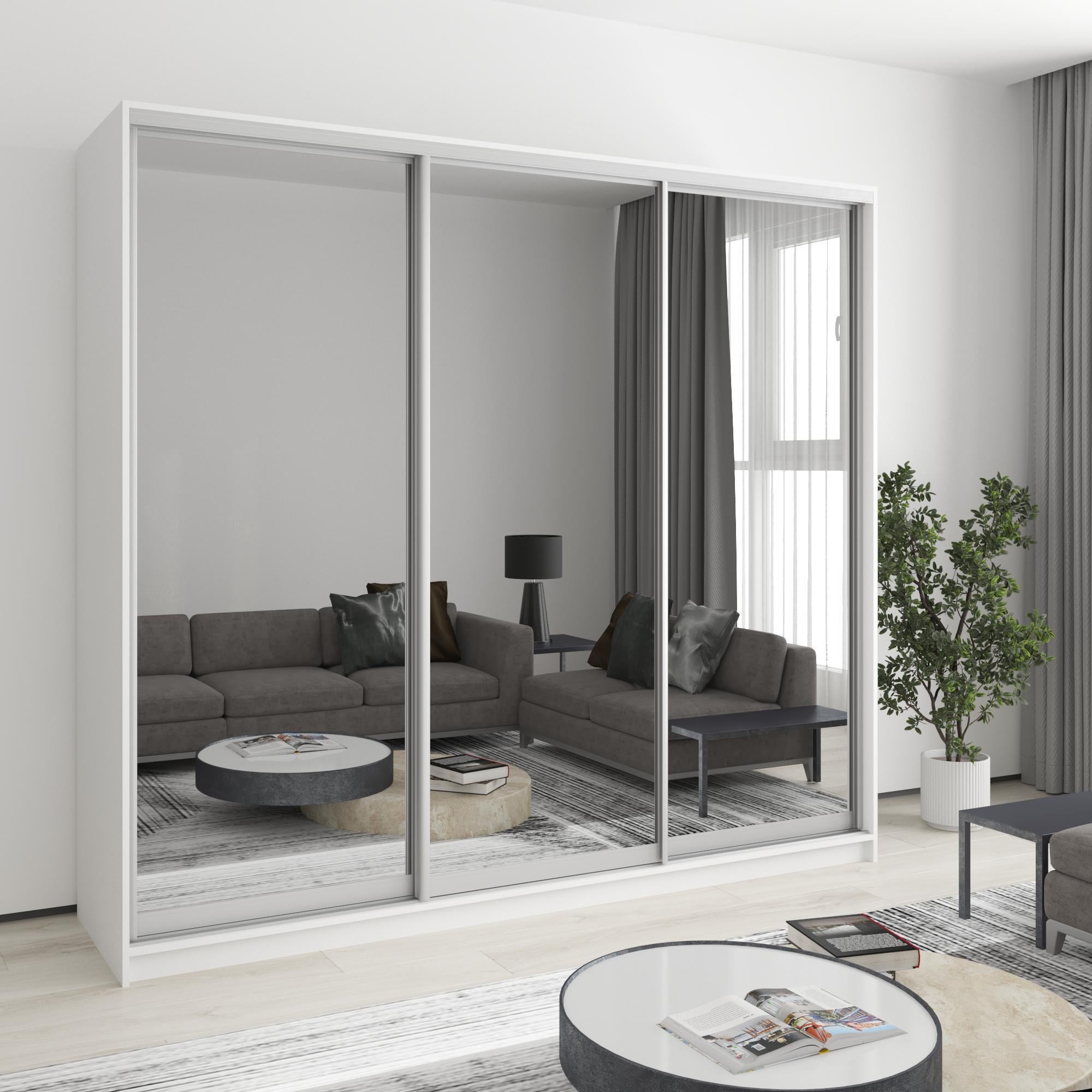 Шкаф-купе трехдверный MebelStar Комбо AL 3 Зеркала 230x45x210 см Аляска белый (MBS-3243) Шкаф-купе трехдверный MebelStar Комбо AL 3 Зеркала 230x45x210 см Аляска белый (MBS-3243)