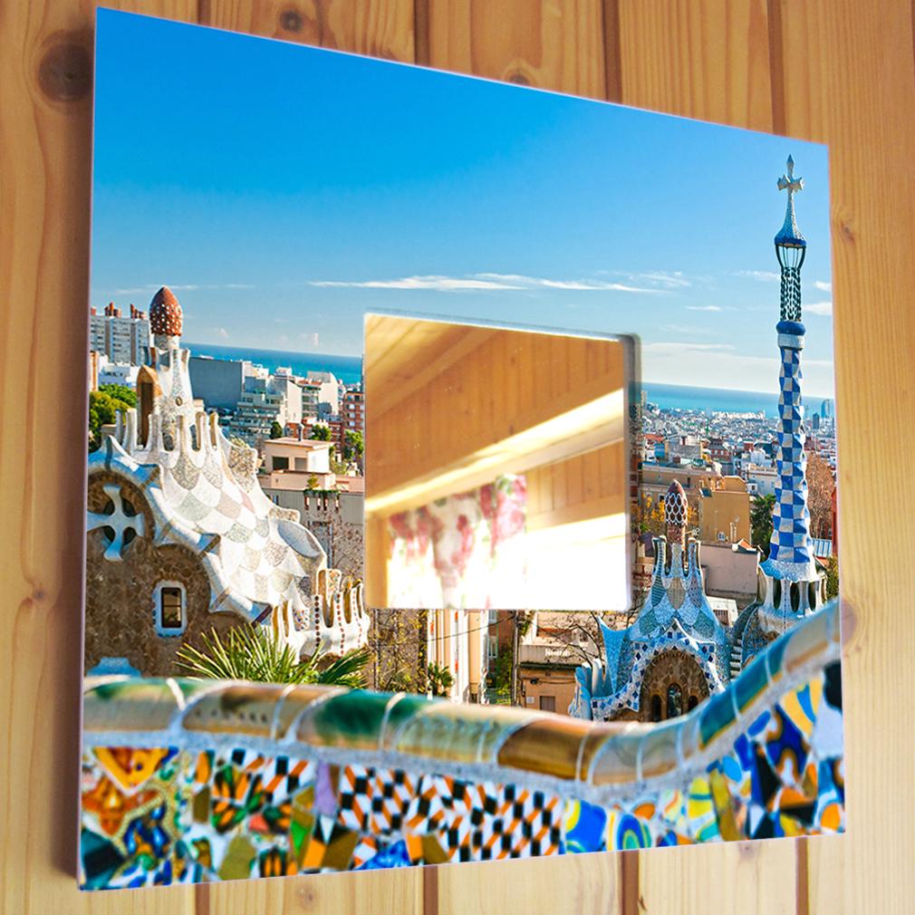 Зеркало декоративное Барселона Каталония Гауди 260х260 мм (M03065)