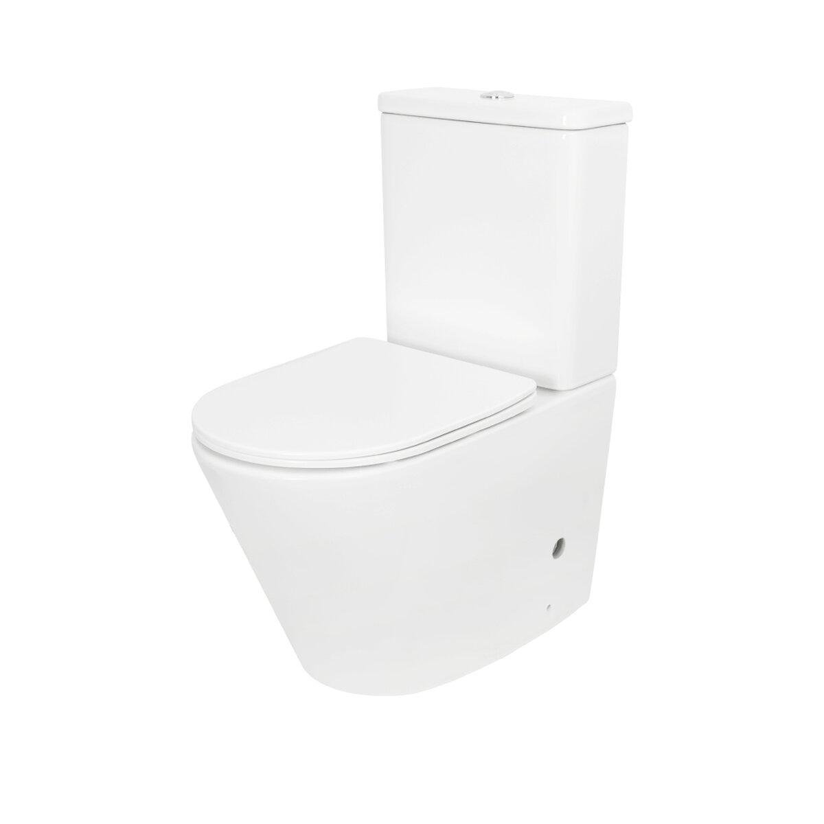 Унітаз компакт підлоговий Venta FLIGHT з бачком горизонтальний випуск Білий (94897)