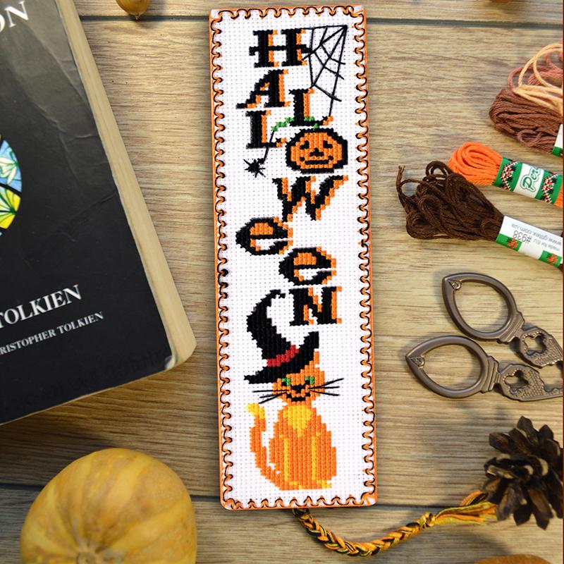Набор для вышивки закладки Halloween (769) Набор для вышивки закладки Halloween (769)