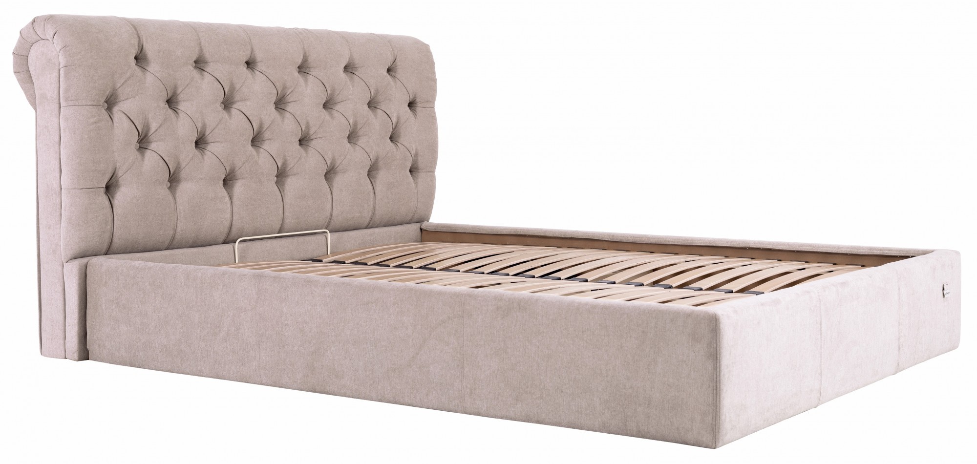 Кровать с подъемным механизмом London Comfort Мисти Mocco 140x200 см Серый