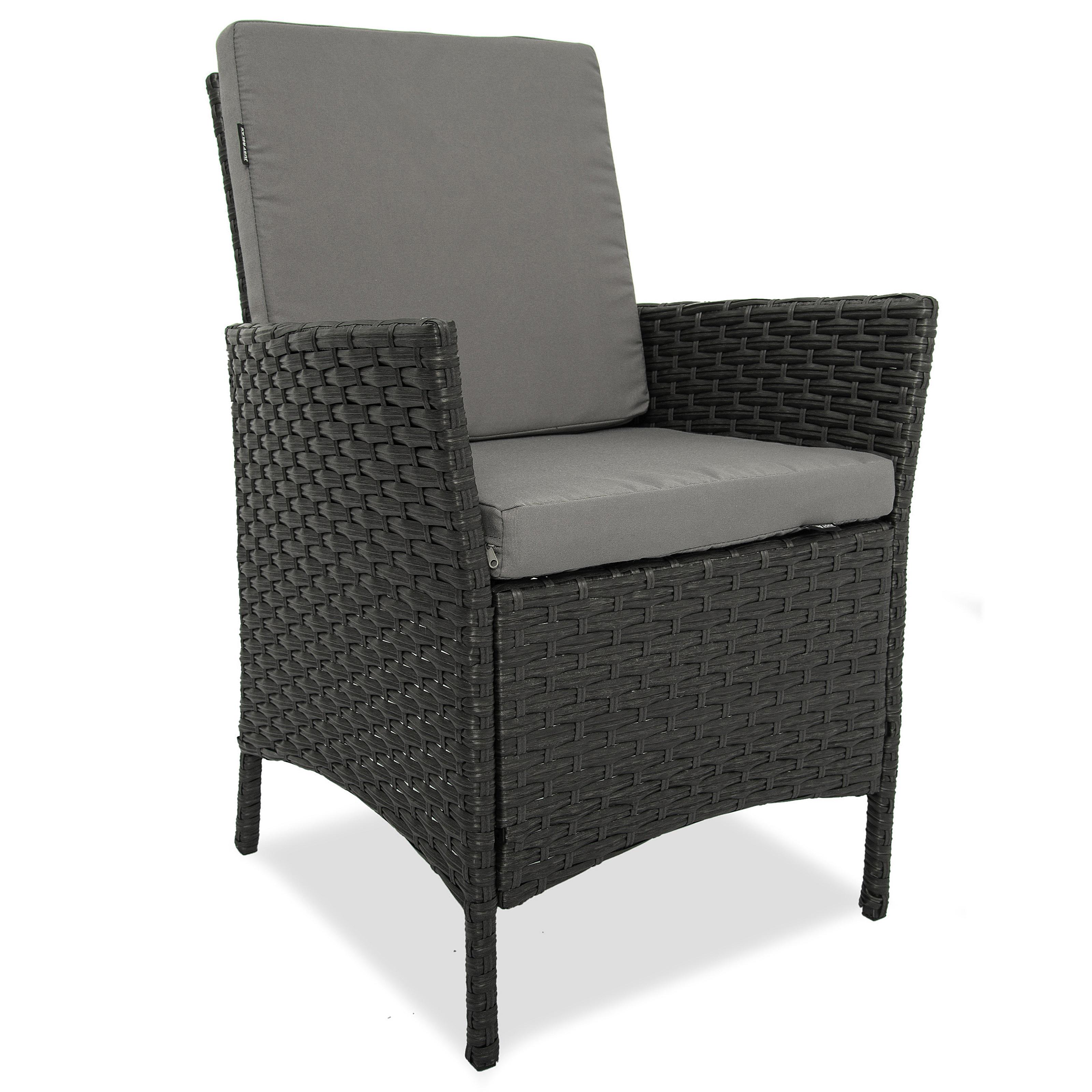 Кресло садовое Just Relax Classic Plus для улицы из ротанга Графитовый