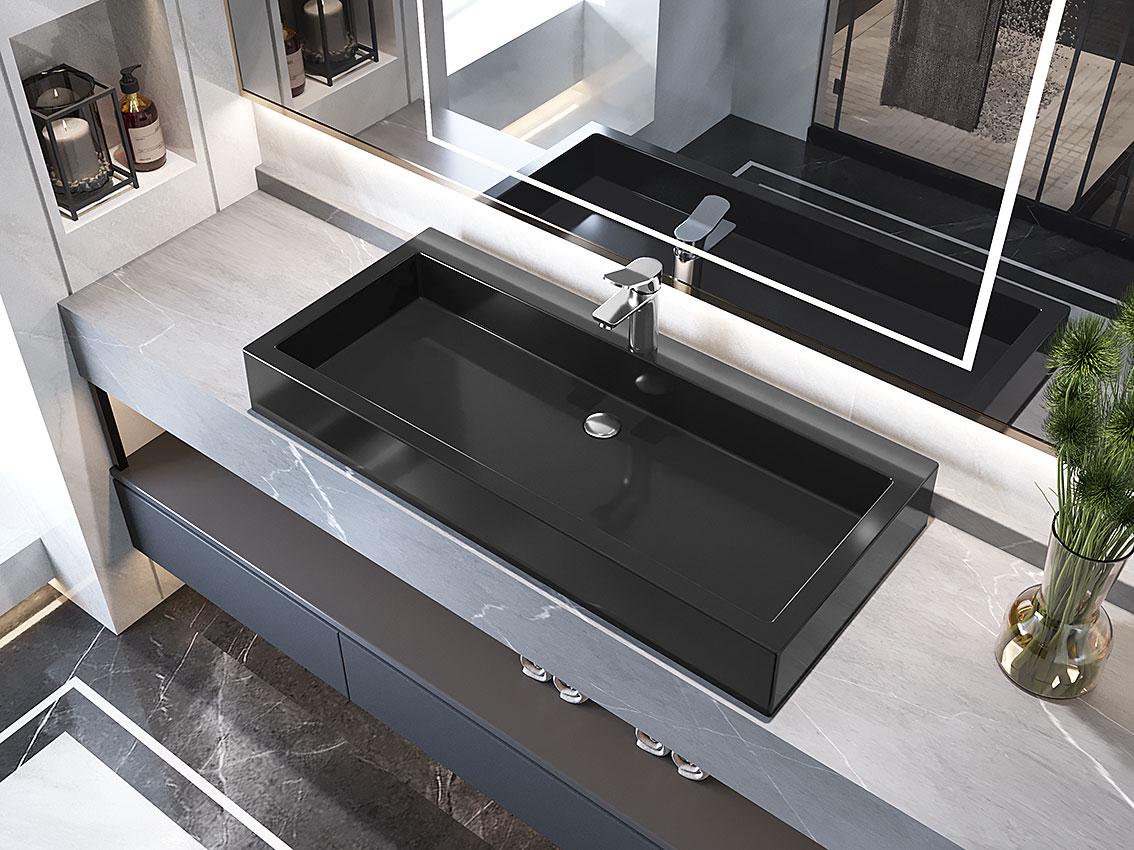 Умивальник накладний Luxor Revolt 100 Black (33388892)