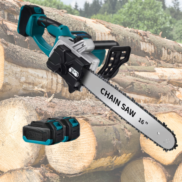 Пила аккумуляторная цепная Electric SAW 16" 2 аккумулятора Blue (G8771)