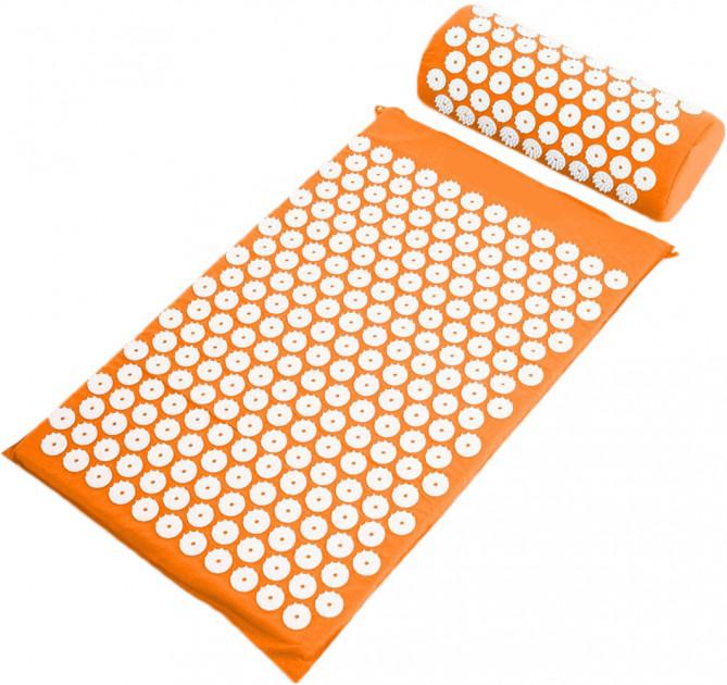 Килимок масажно- акупунктурний Acupressure Mat and Pillow Set з подушкою 64х40 см Помаранчевий