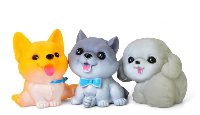 Игрушка для купания TG2616-8-10 Собака 7,5 см 3 шт.