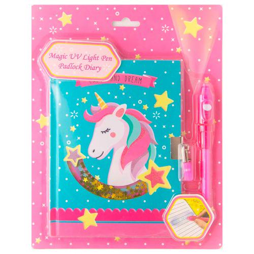 Блокнот с ультрафиолетовой ручкой Единорог (188962)