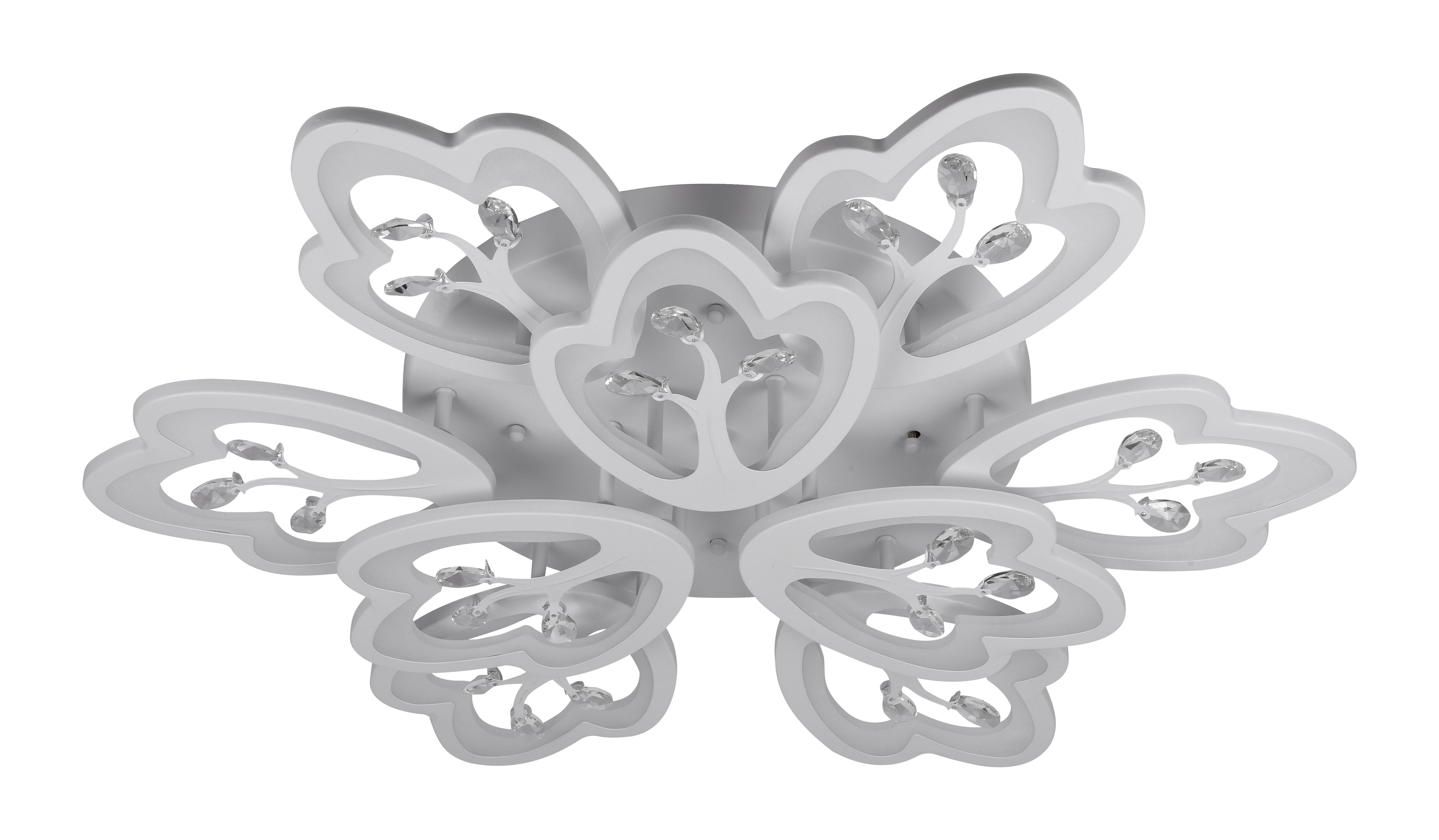 Люстра светодиодная Sirius 6170-9 WT 122W акриловая