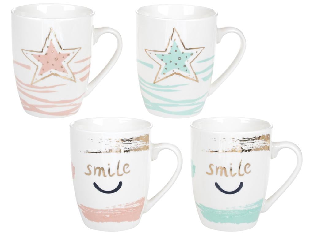 Чашка Звездная улыбка 320 мл 4 дизайна набор 4 шт. (BDI-920-105) Чашка Звездная улыбка 320 мл 4 дизайна набор 4 шт. (BDI-920-105)