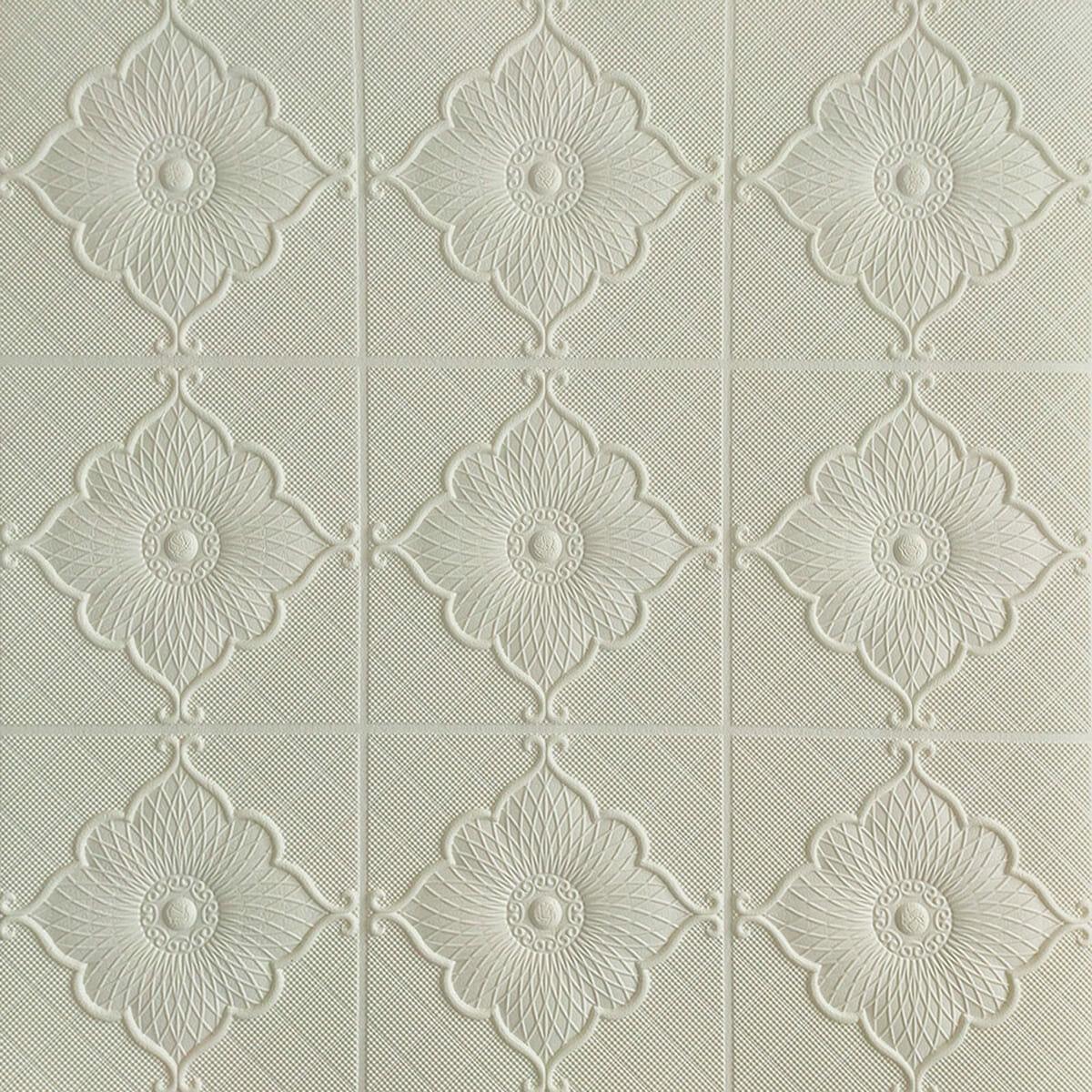 3D-панель самоклеящаяся декоративная настенно-потолочная цветок 700x700x5,5 мм (3DPanda-0184)