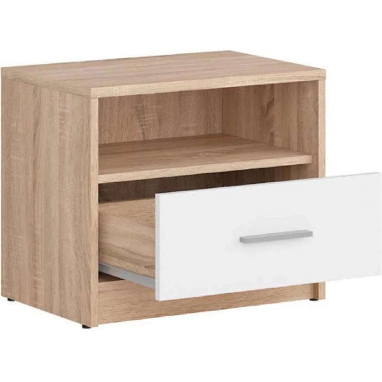 Тумба прикроватная Гербор Непо KOM1S Дуб Сонома/Нимфея Альба (GRB-1368) - фото 2 Тумба прикроватная Гербор Непо KOM1S Дуб Сонома/Нимфея Альба (GRB-1368) - фото 2
