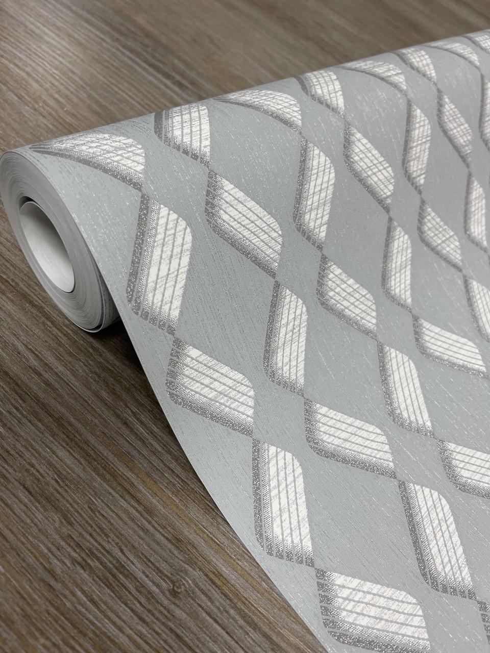 Шпалери вінілові на флізеліновій основі Marburg 10 м Сіро-блакитний (33603) - фото 5