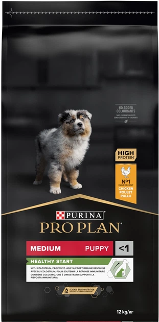 Корм сухий для цуценят середніх порід Pro Plan Puppy Medium з куркою 12 кг (20402)