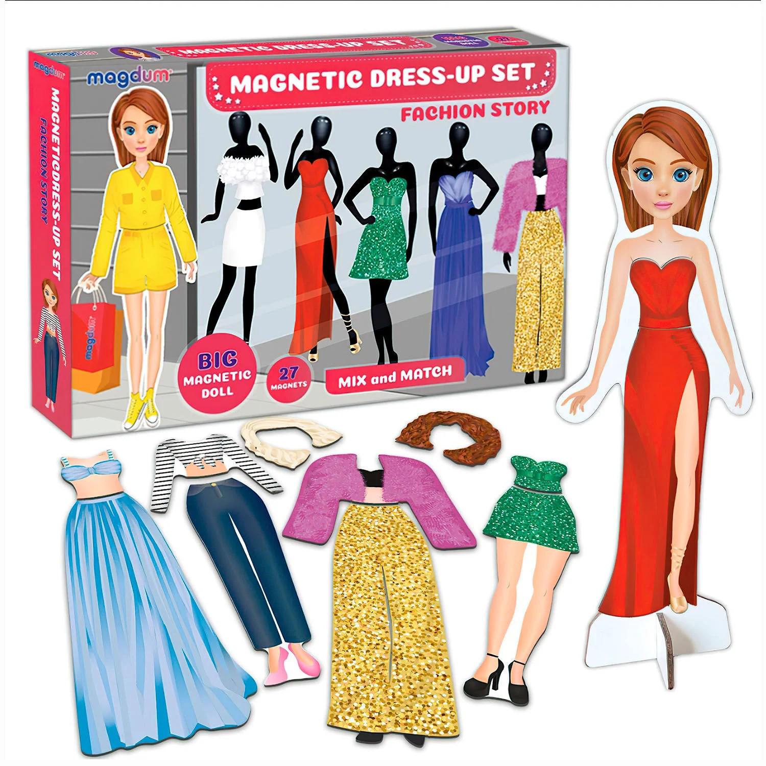 Набор магнитов Magdum Magnetic dolls 27 магнитов/кукла/подставка (ML4032-09 EN)