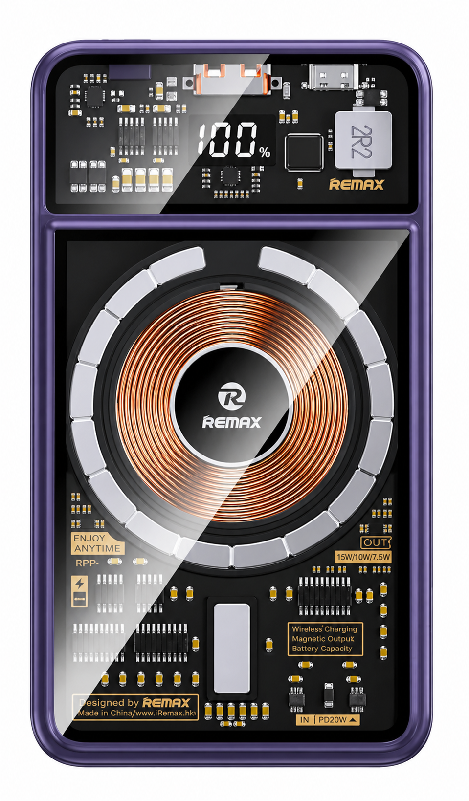 Повербанк Remax RPP-580 PD20W+QC22,5W MagSafe Purple (101270)