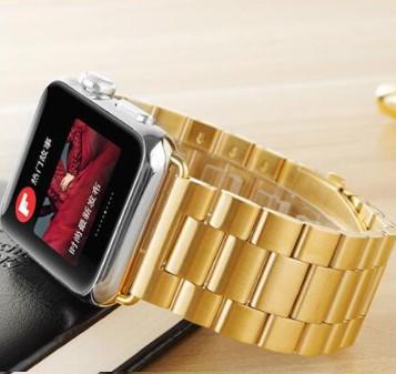 Ремешок стальной BeWatch для Apple Watch series 3/4/5/6 с шириной корпуса 38/40 мм Желтое Золото (1020428) - фото 8 Ремешок стальной BeWatch для Apple Watch series 3/4/5/6 с шириной корпуса 38/40 мм Желтое Золото (1020428) - фото 8