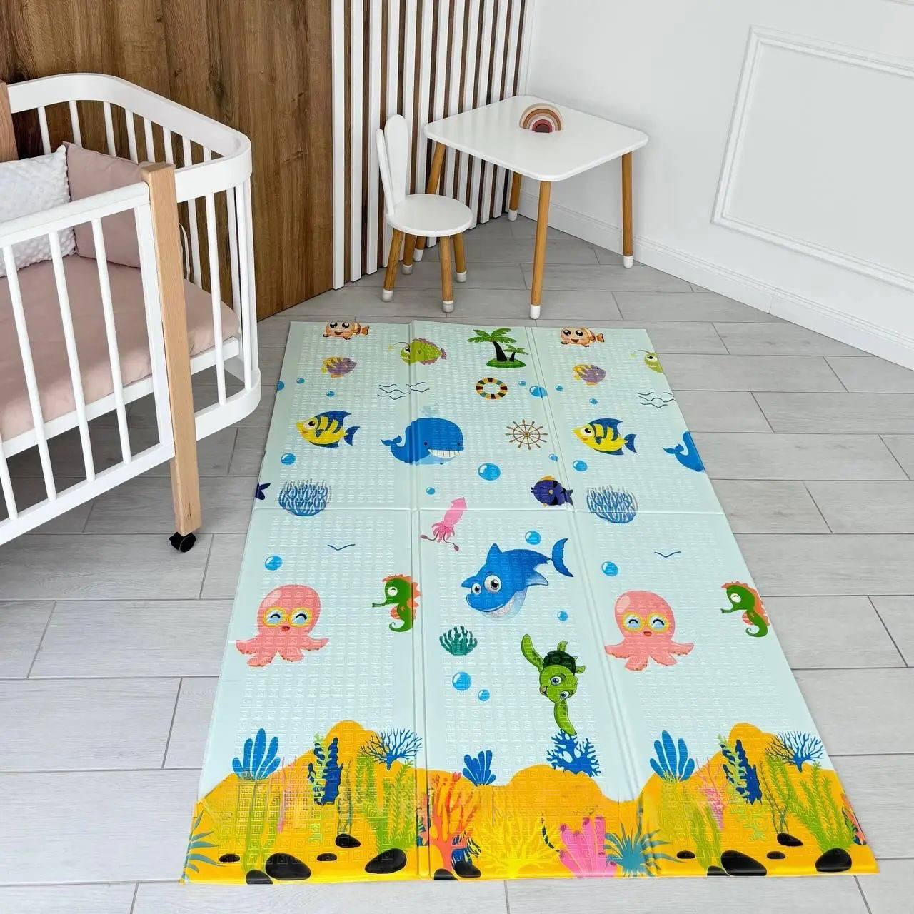 Коврик-мат двусторонний развивающий Bambi MR 1553-2 Подводный мир 180/120 см с сумкой (2780173660)