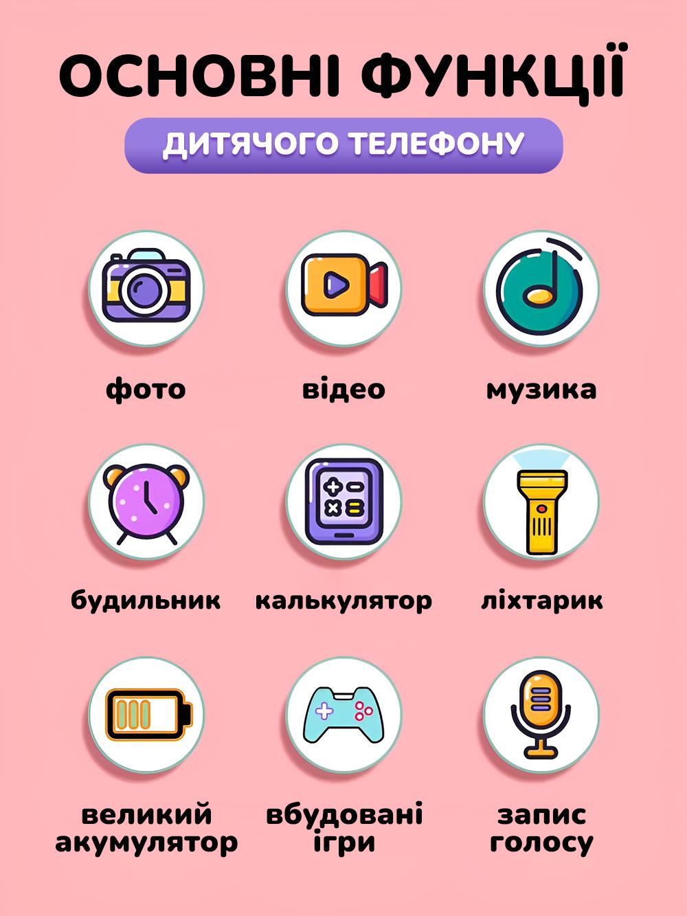 Телефон-іграшка з фотокамерою Andowl P40X1 без SIM-картки Зелений (e5544bc2) - фото 3