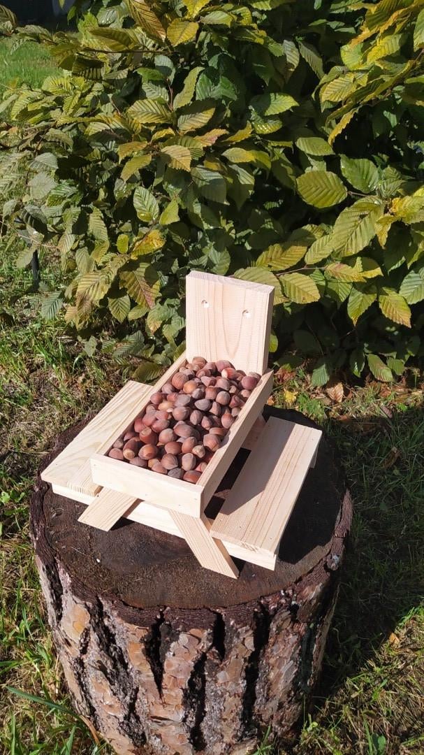 Кормушка для белок Подобед из древесины без краски 27х22х24 см - фото 5