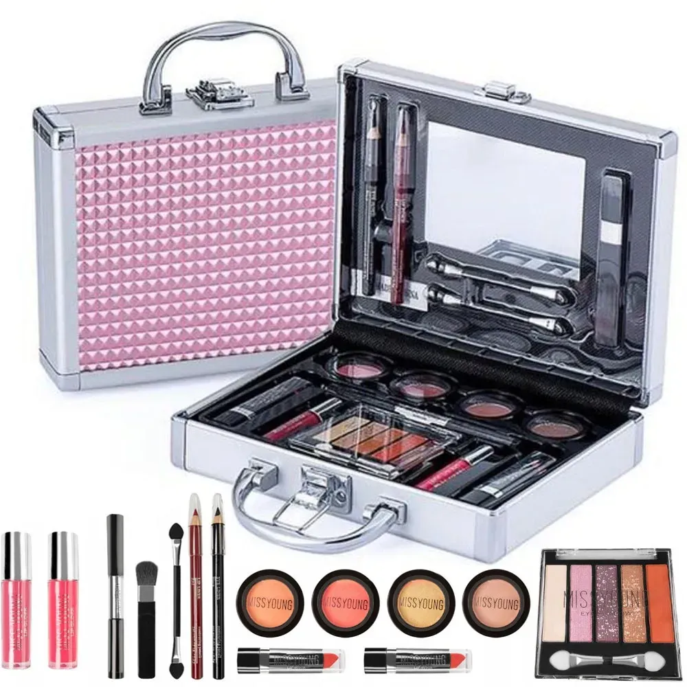 Набор косметики для макияжа в кейсе 20,5х16,9х5,3 см 22 пр. Розовый (30467283) - фото 2 Набор косметики для макияжа в кейсе 20,5х16,9х5,3 см 22 пр. Розовый (30467283) - фото 2