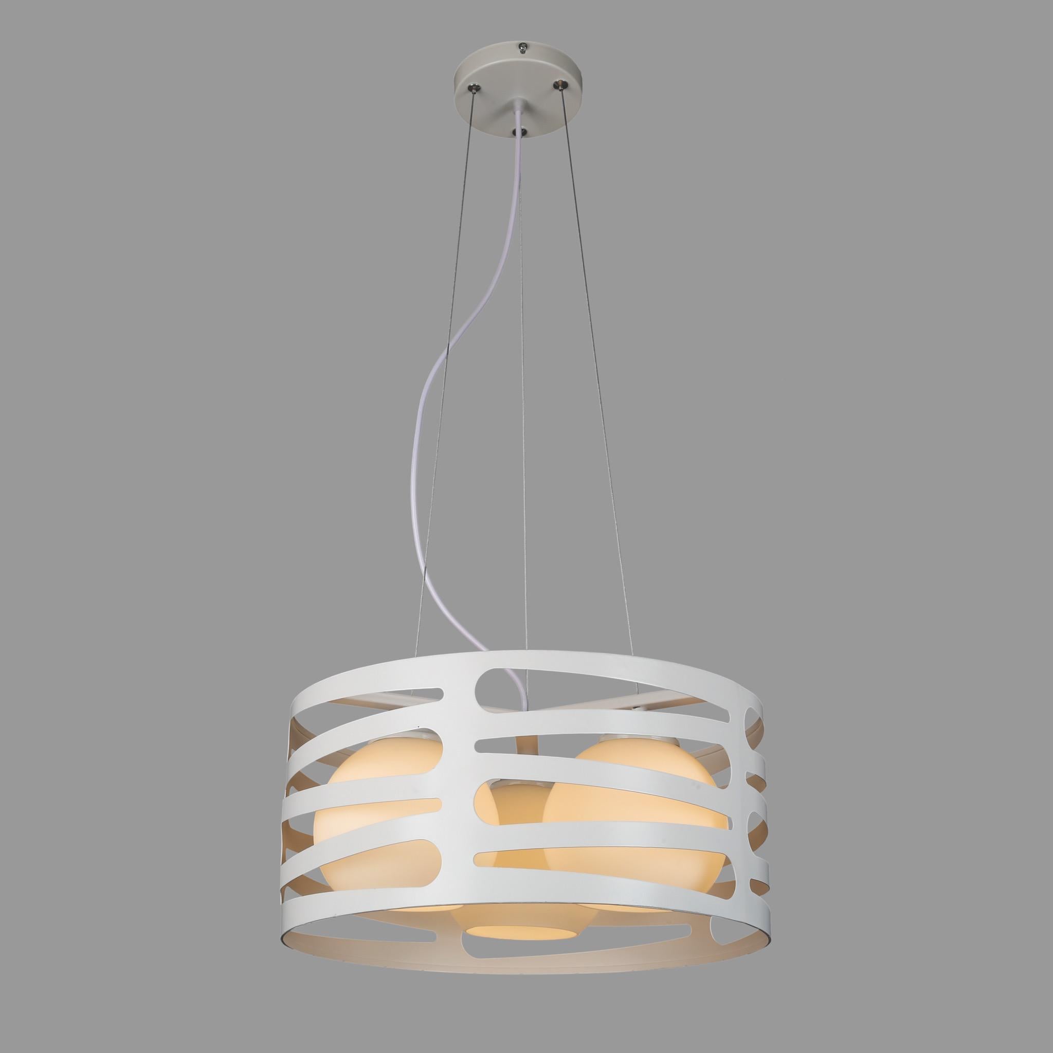 Люстра Modern White Balls подвесная на 3 лампочки Белый Люстра Modern White Balls подвесная на 3 лампочки Белый