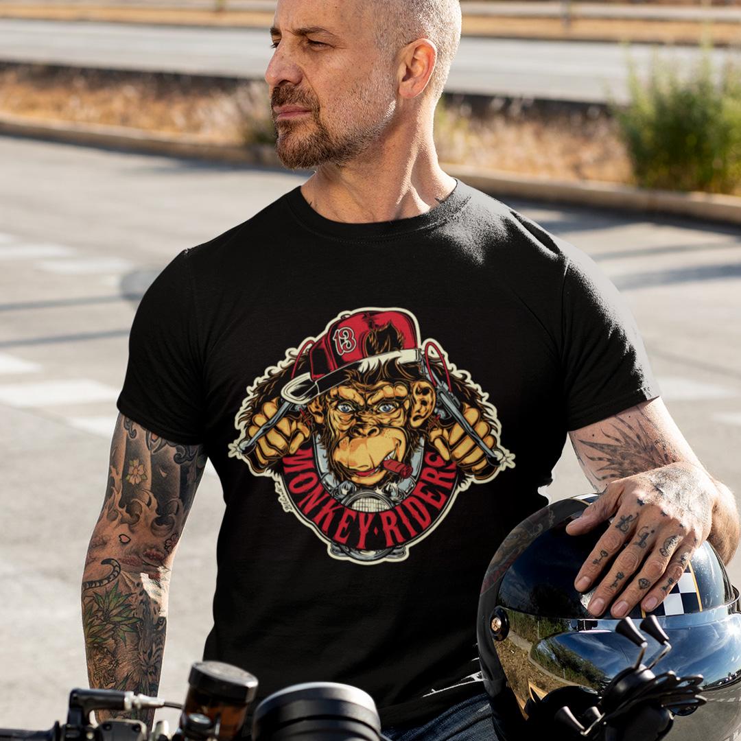 Футболка унисекс Harley Davidson Monkey Riders 3XL Черный (00000011583)