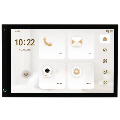 Видеодомофон с сенсорным дисплеем Dahua DHI-VTH5744A-WP-F 10,1" IPS 1280х800 Wi-Fi Linux Black (38310238)