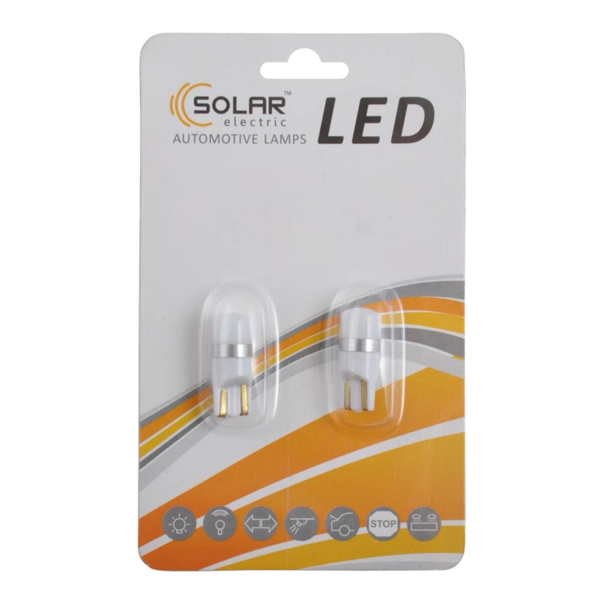 Автолампа Solar 12V T10 W2.1x9.5d SMD 3030 92lm 2 шт. White