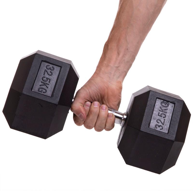 Гантель цільна Zelart TA-2679-32,5 шестигранна 1 шт. 32,5 кг (DR002825) - фото 4 Гантель цільна Zelart TA-2679-32,5 шестигранна 1 шт. 32,5 кг (DR002825) - фото 4