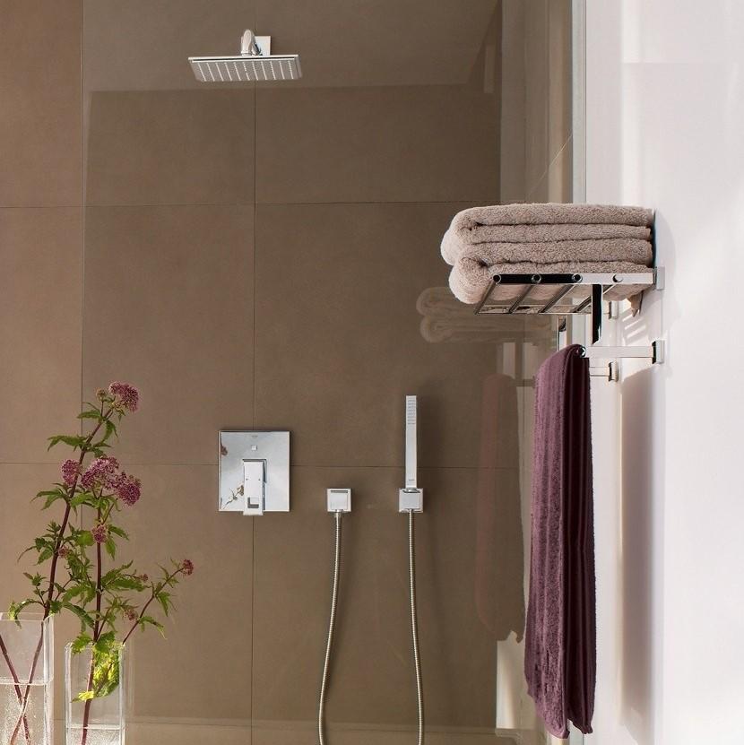 Душ верхний с кронштейном Grohe Euphoria Cube 26073000 152 мм Хром (98643) - фото 4