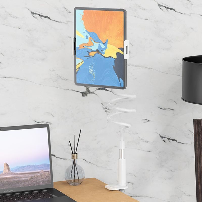 Тримач для телефону та планшета гнучкий Hoco PH24 Balu tablet PC stand 360° Silver White (774216) - фото 2 Тримач для телефону та планшета гнучкий Hoco PH24 Balu tablet PC stand 360° Silver White (774216) - фото 2