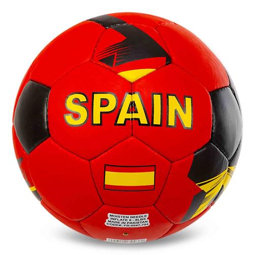 Мяч футбольный Ballonstar SPAIN FB-0047-794 PU Гриппи сшит вручную №5 Красно-желтый (31773708)