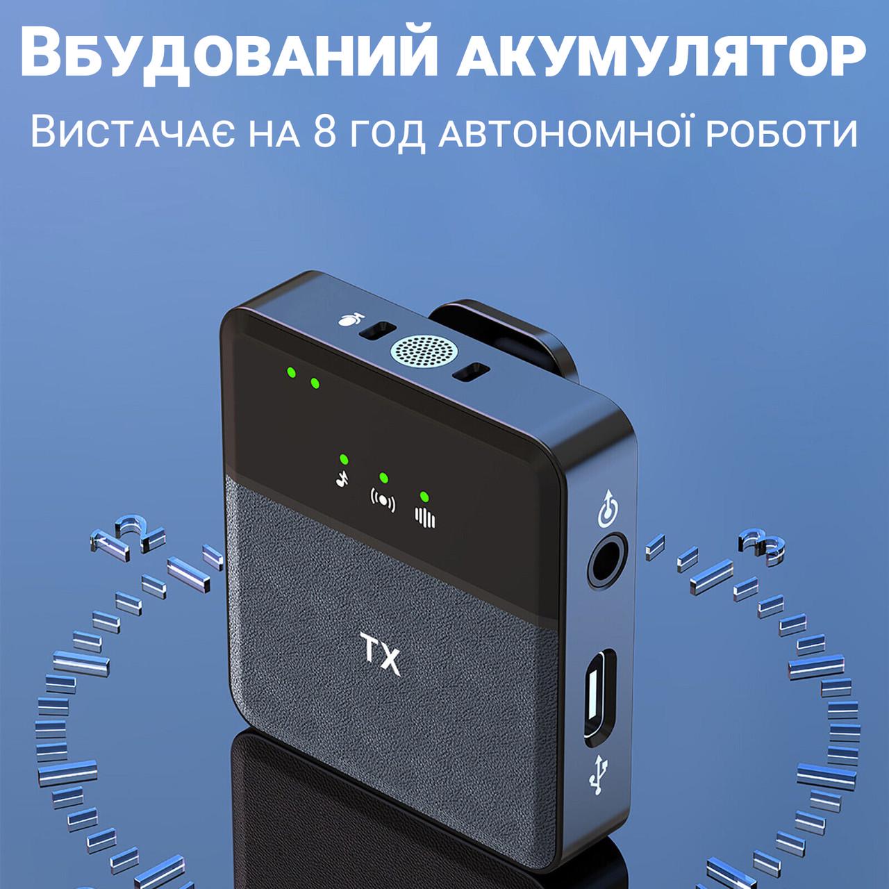 Радіосистема з петличним мікрофоном Savetek P36 Lightning бездротова для iPhone/iPad - фото 10