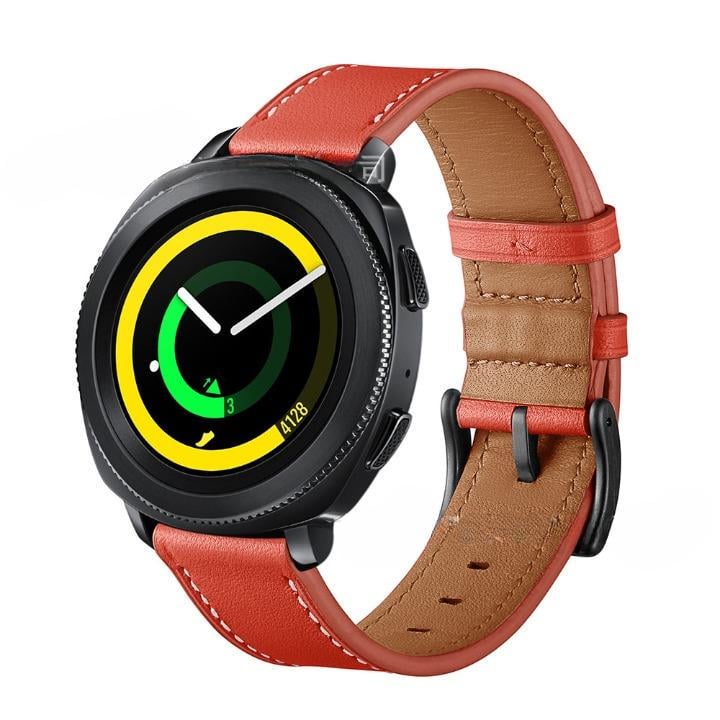 Ремінець для смарт-годиників Leather Youth шкіряний 20 мм для Amazfit Bip Lite S U M Червоний (2189P)