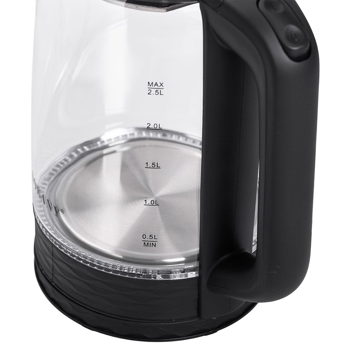 Электрический чайник стеклянный бытовой 2.5 л Sokany чайник дисковый для дома 1500 - фото 8