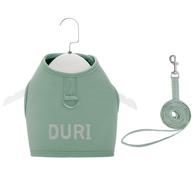 Шлейка для кошек с поводком Duri на липучках M Хаки (3190983313)