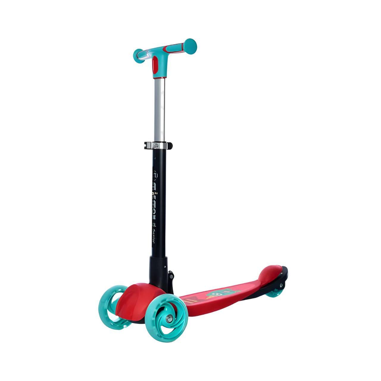 Самокат JR 3-060-35-R складной трехколесный PU колеса Красный (25086459)