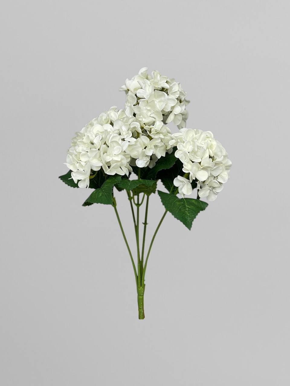 Искусственный куст гортензии 5 соцветий 42 см. Белый (К03060)