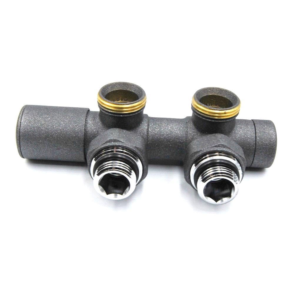 Вентиль ручний Vario Term Twins правий 50 мм Grafit str (305)