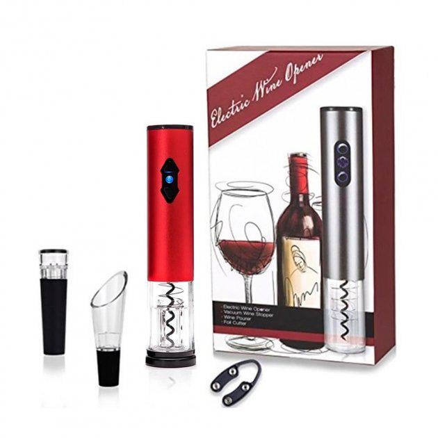 Подарочный набор штопор для вина электрический SUN WAY Красный (12479244)