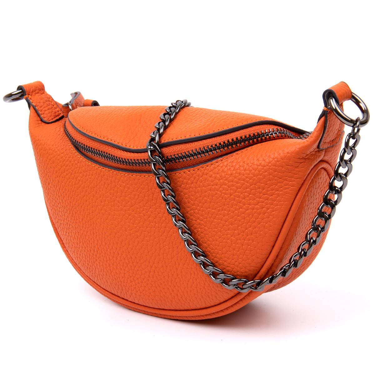 Сумка клатч Vintage Bag 20408 с цепочкой Оранжевый