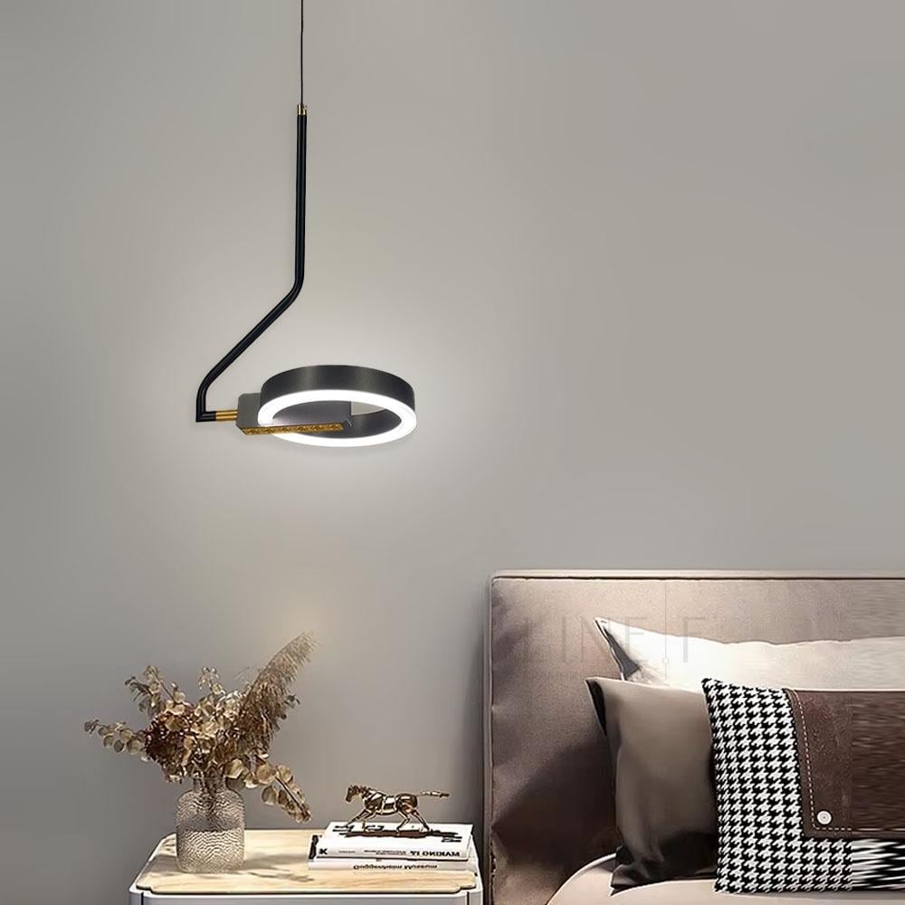 Світильник підвісний футуристичний Чорний (77002/1 Gray+BK)