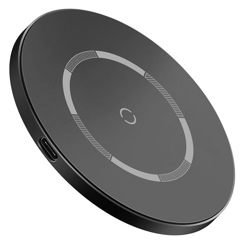 Бездротова зарядка Qi BASEUS Simple Magnetic Wireless Charger suit for IP12 5 В 2 А Black