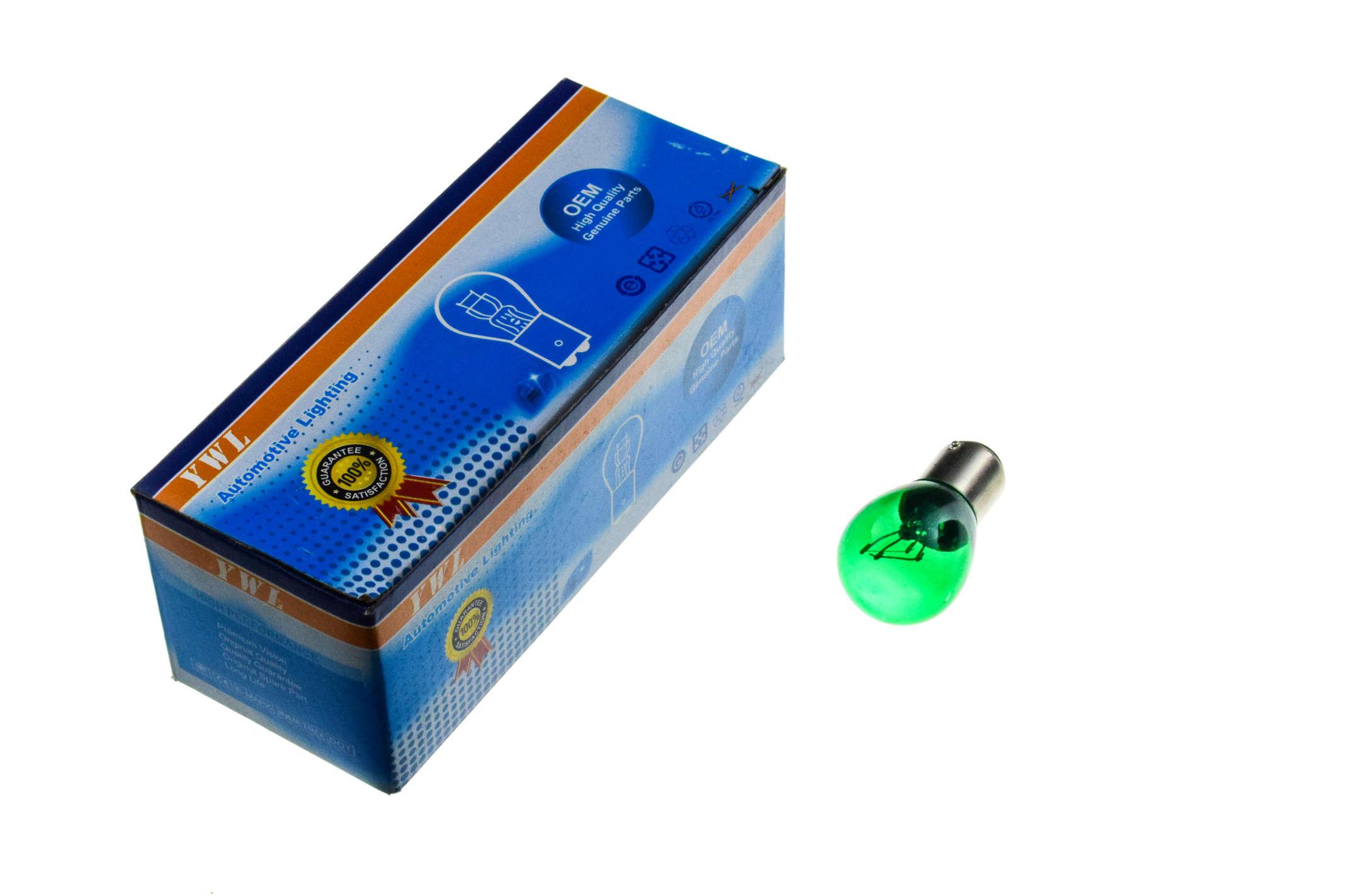 Лампа YWL S25 2PIN 12V 21W/5W Зелений (L-239)