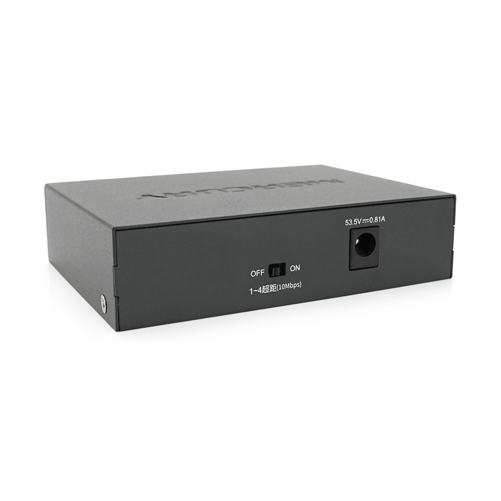 Комутатор PoE Mercury MS05CP 4 порти PoE 1 Ethernet Uplink 10/100 Мбіт/с 48V вбудований БП (YUT_V4586) - фото 7