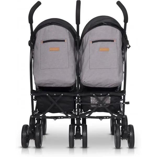 Коляска для двійні EasyGo Comfort Duo універсальна з корзиною 77x81x108 см Сірий (9023-EGCD-06) - фото 3